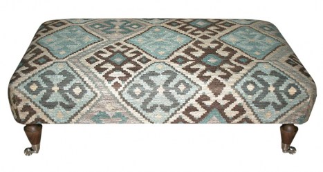 Blue Kilim Footstool